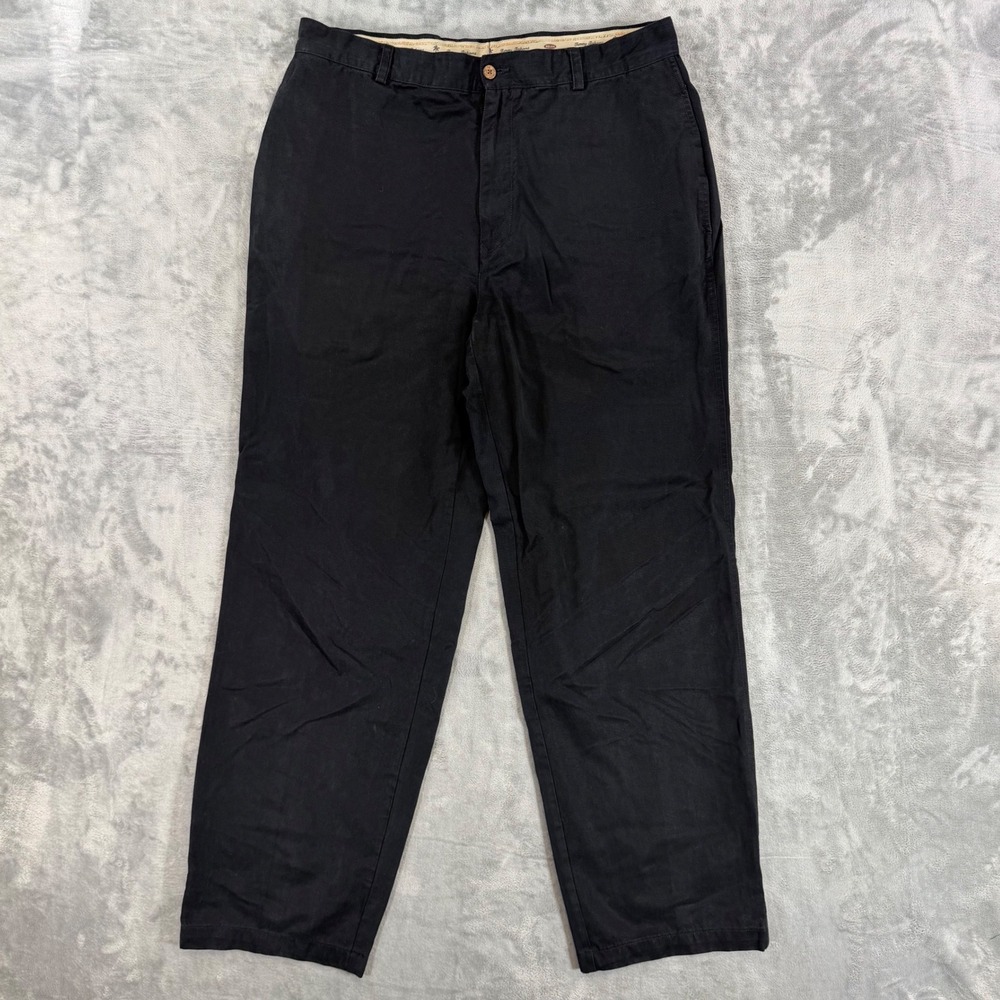Tommy Bahama Relax Chino Pants Mens Size 36x32 Black Tencel Cotton Blend